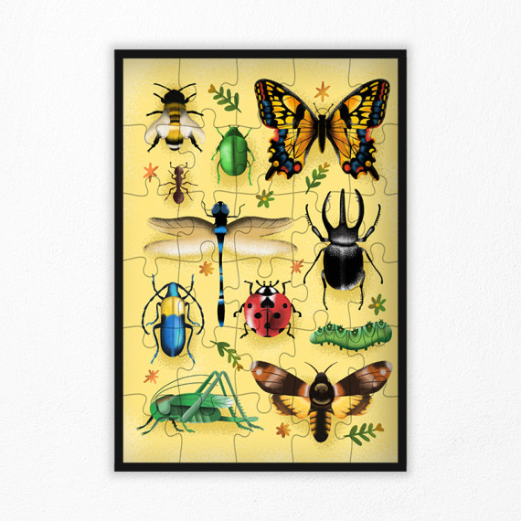 30-piece insect puzzle