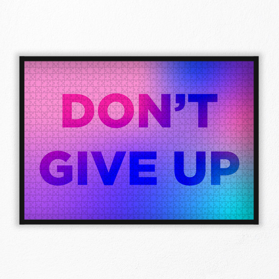 don't give up puzzle