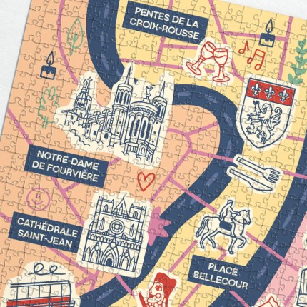Puzzle Carte Lyon