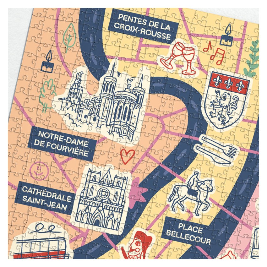 Puzzle Carte Lyon
