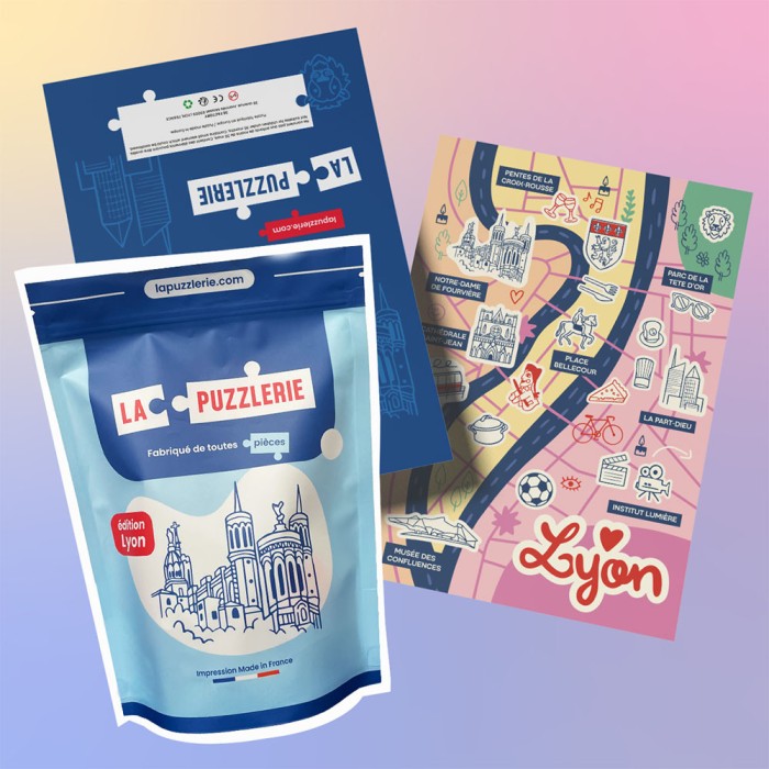 Puzzle orignal carte Lyon