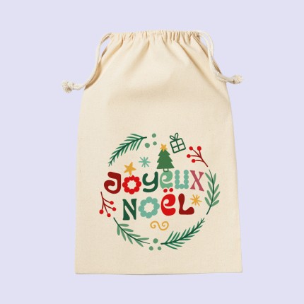 pochon cadeau joyeux noel