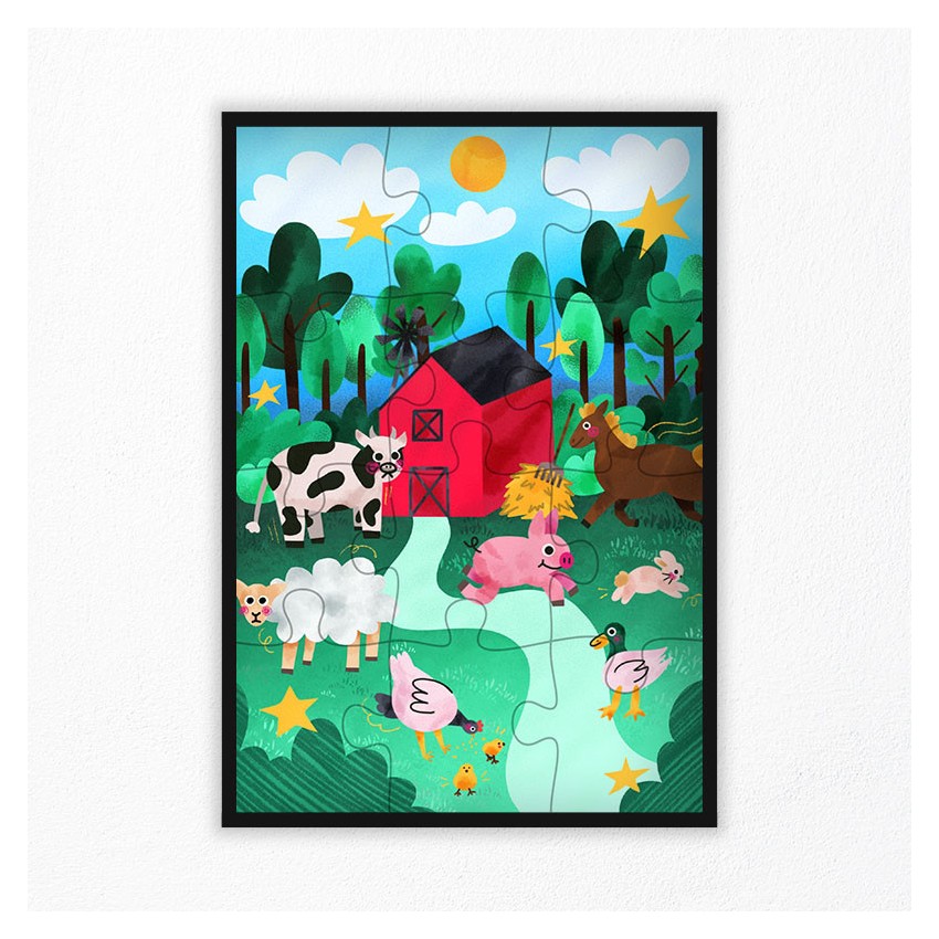 Puzzle Animaux de la Ferme 12 pcs