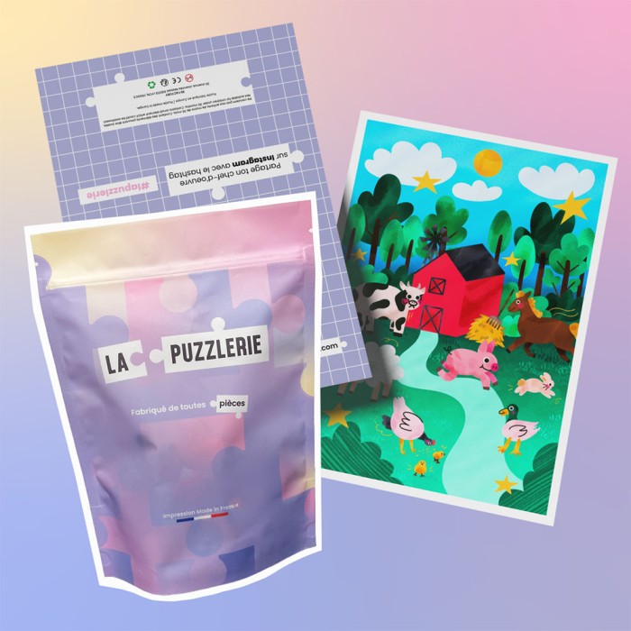 Children's Farm Animals Puzzle Packaging