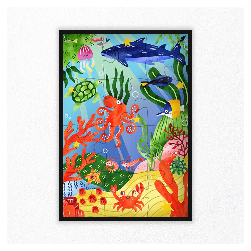 Puzzle Animaux de la Mer 12 pcs