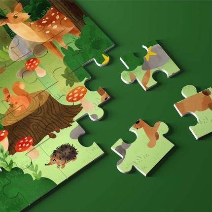 Puzzle Animaux de la Foret Zoom