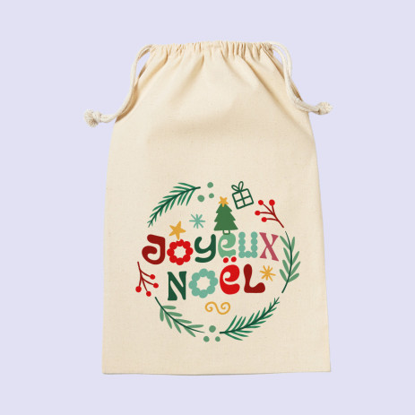 pochon cadeau joyeux noël