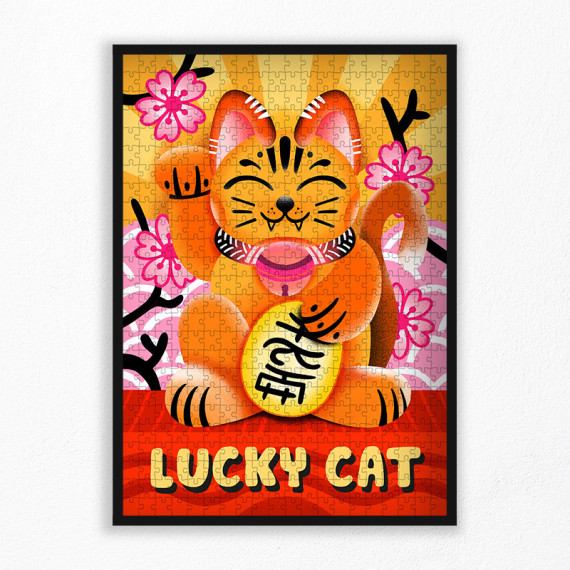 puzzle chat japonais 500 pièces