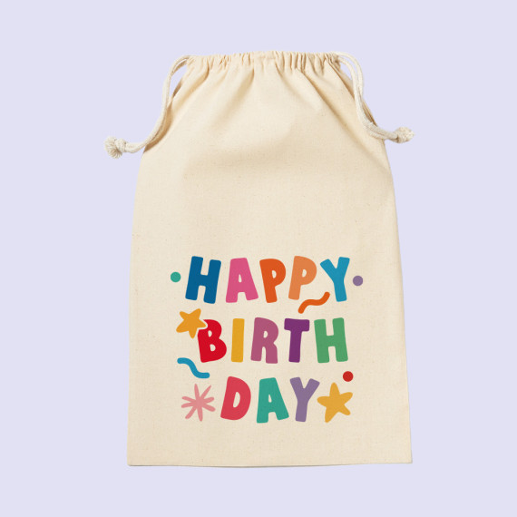 Pochon Emballage Cadeau Happy Birthday