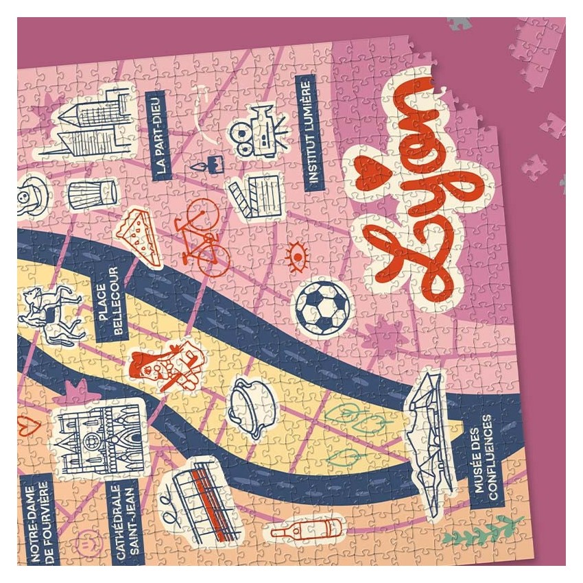 Puzzle Carte Lyon