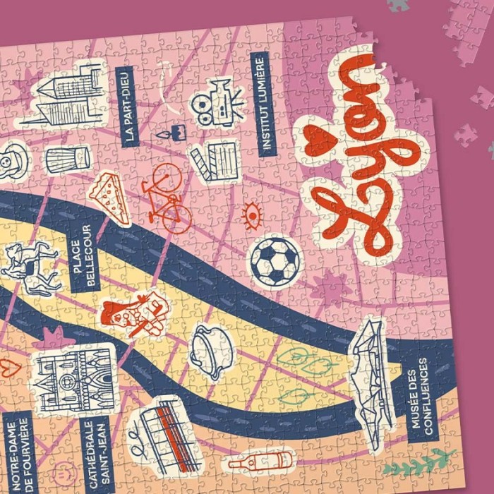 Puzzle Carte Lyon