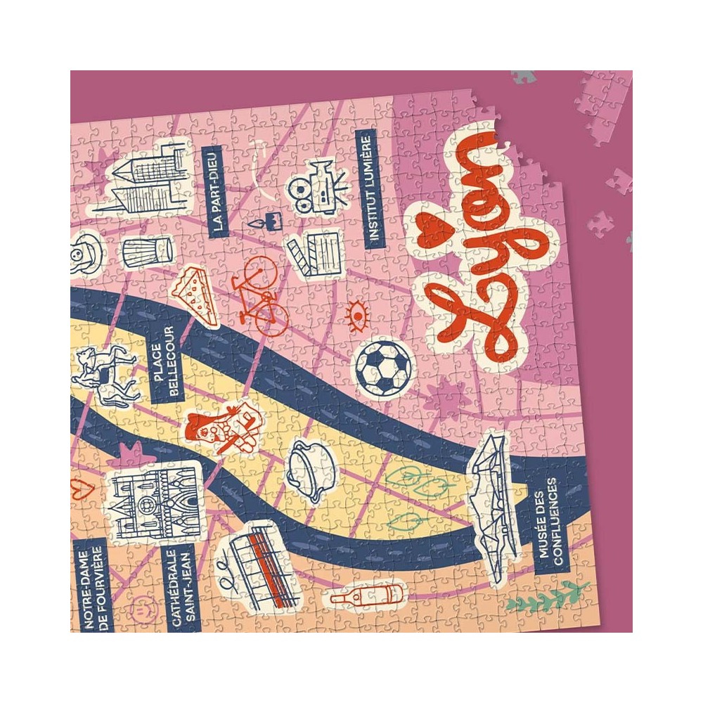 Puzzle Carte Lyon