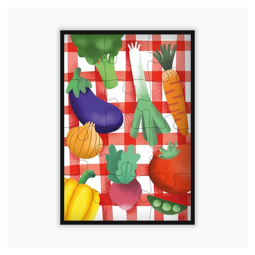 Children's Vegetables Puzzle | Wooden Puzzle for Children