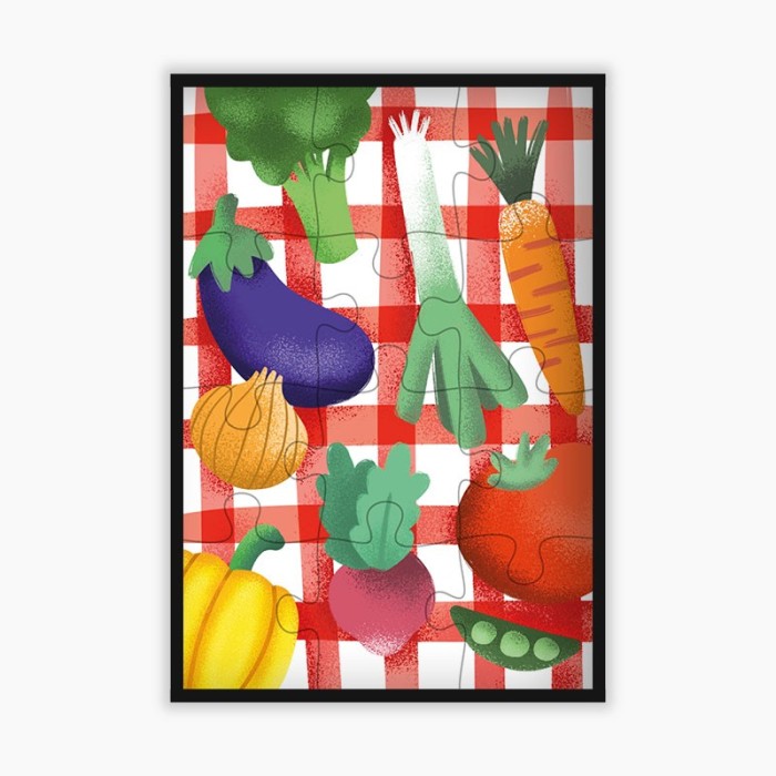 Children's Vegetables Puzzle | Wooden Puzzle for Children