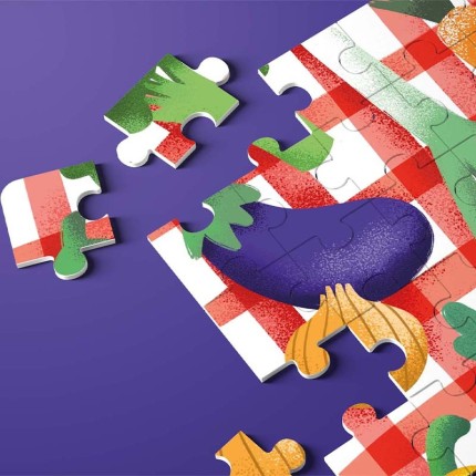 puzzle légumes pour enfant en bois