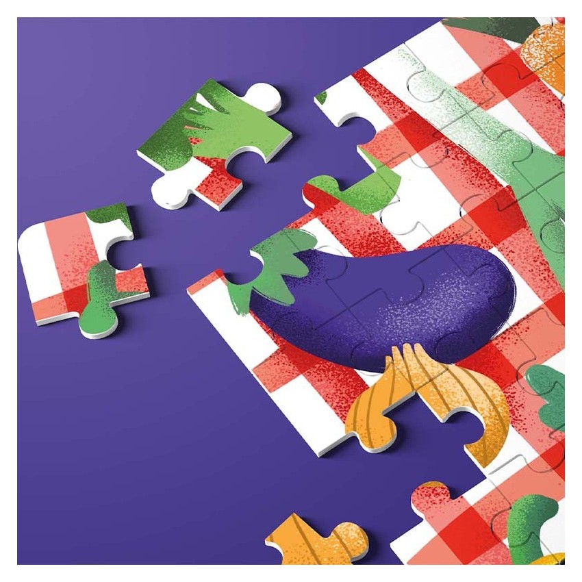 puzzle légumes pour enfant en bois