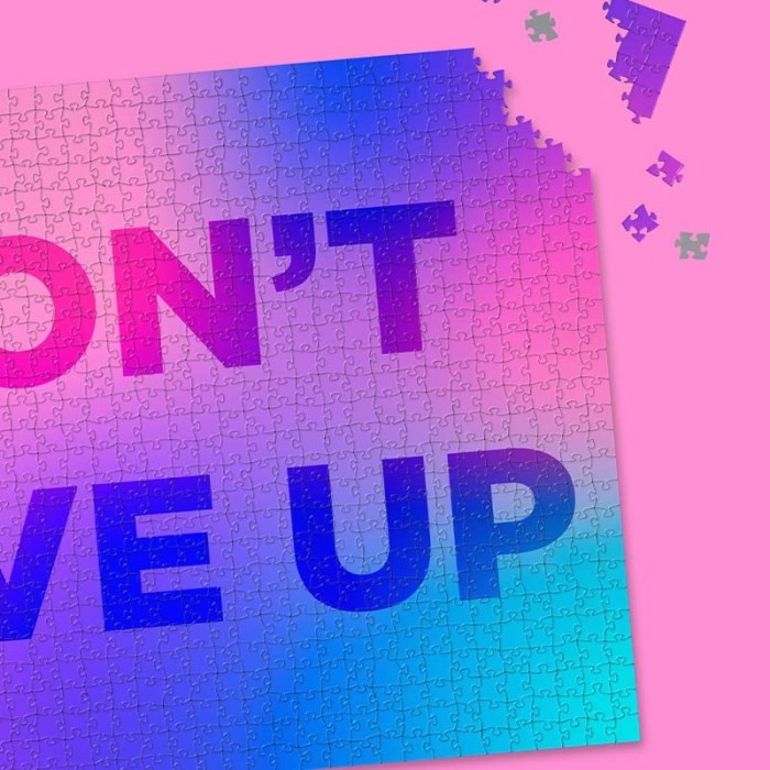 Don't Give Up Puzzle | Puzzle with Message | La Puzzlerie