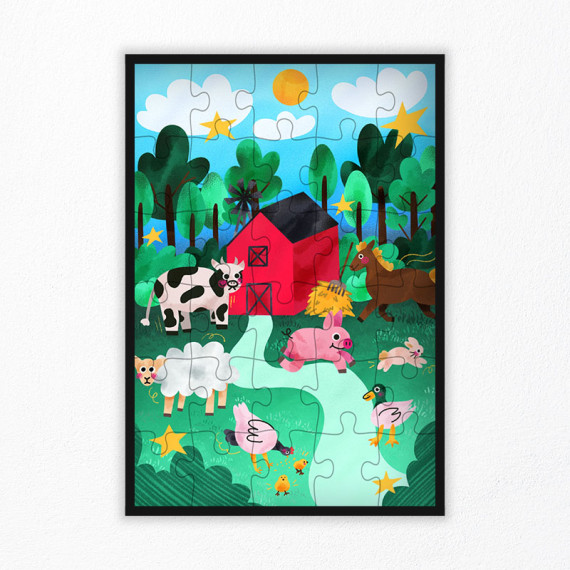 Children's Farm Animals Puzzle 30 pcs