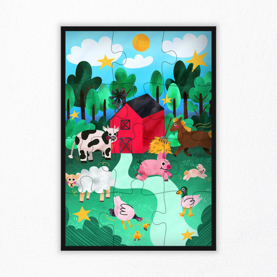 Puzzle Animaux de la Ferme 12 pcs