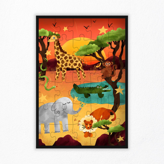 Puzzle Animaux de la Savane 30 pcs