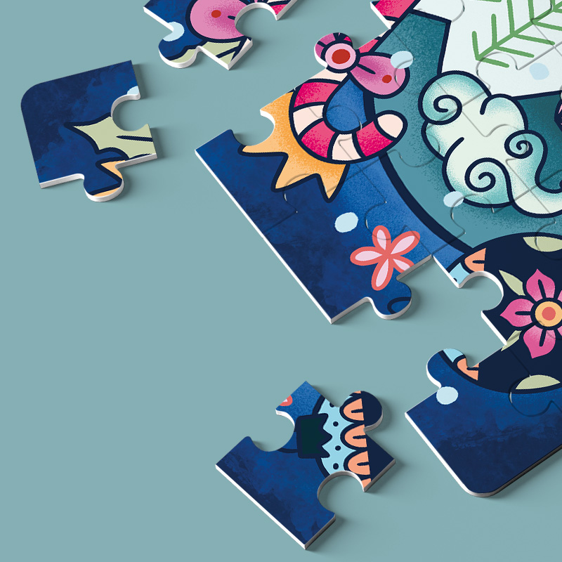 puzzle enfant boule à neige